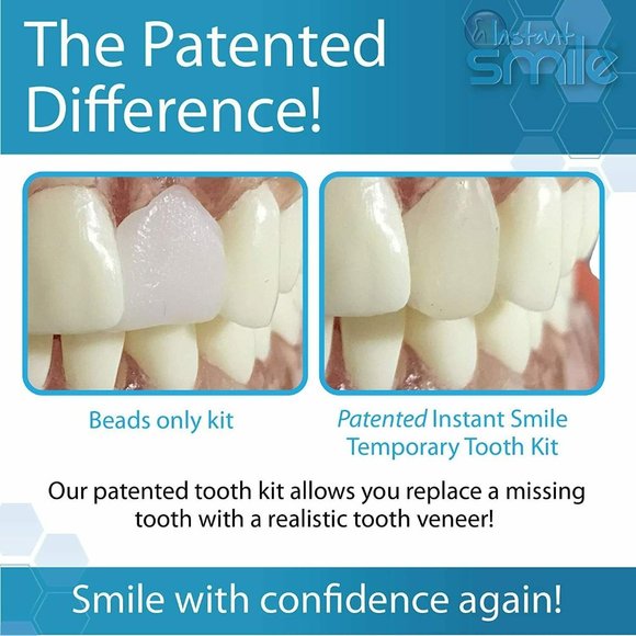 Instant Smile Complete Your Smile Temporary Tooth Replacement Kit 40 Fake Teeth - Picture 5 of 7